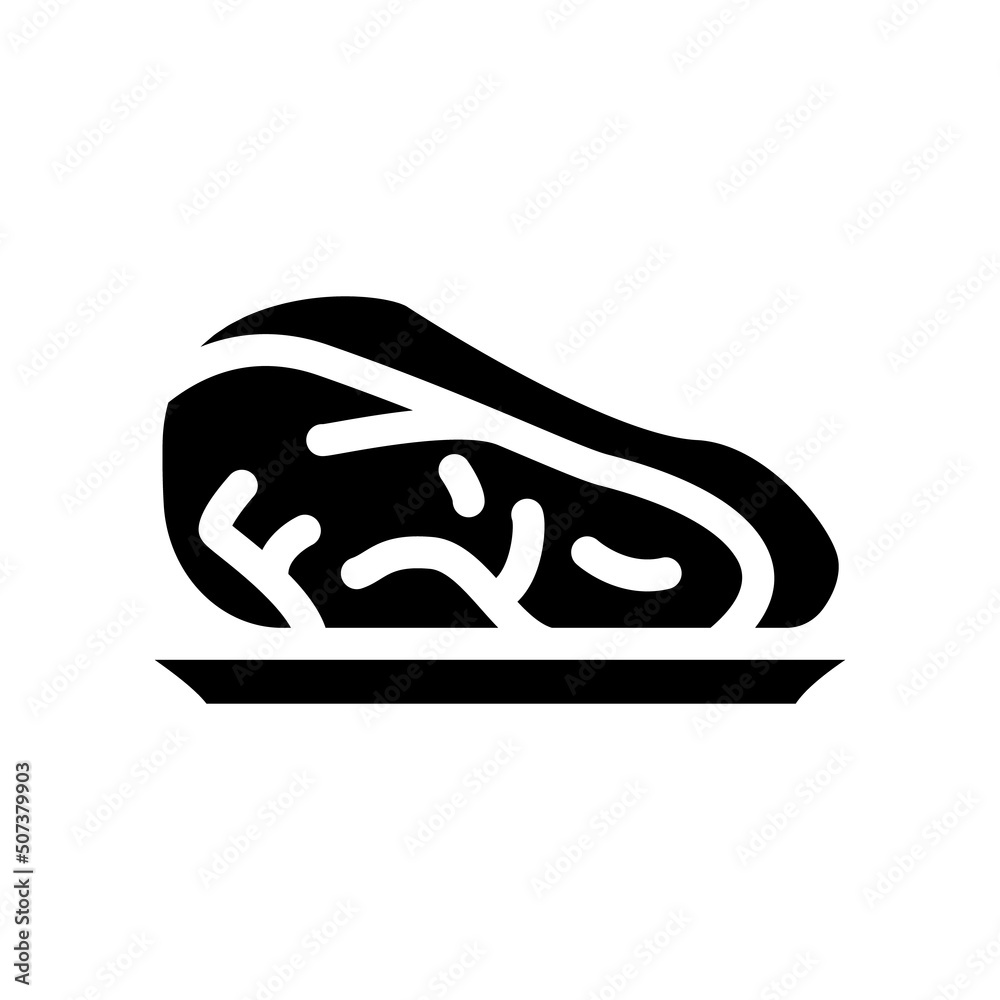 tenderloin meat glyph icon vector. tenderloin meat sign. isolated contour symbol black illustration tenderloin meat glyph icon vector. tenderloin meat sign. isolated contour symbol black illustration