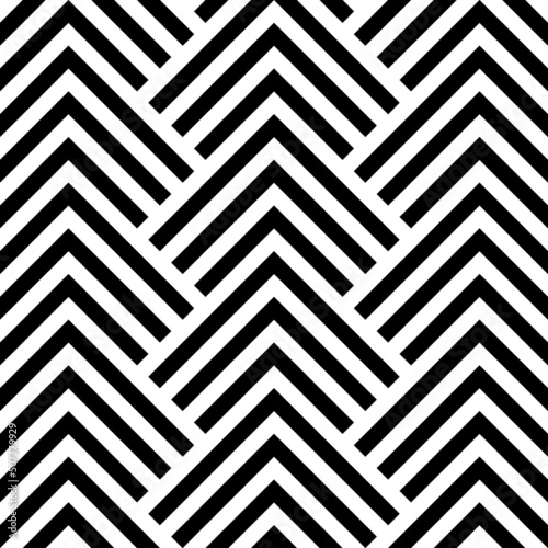 Seamless mountains, arrows, curves pattern. Repeated chevrons, angle brackets, zigzag lines background. Ethnic ornament. Ancient mosaic motif. Scales wallpaper, Digital paper, textile print. Vector.