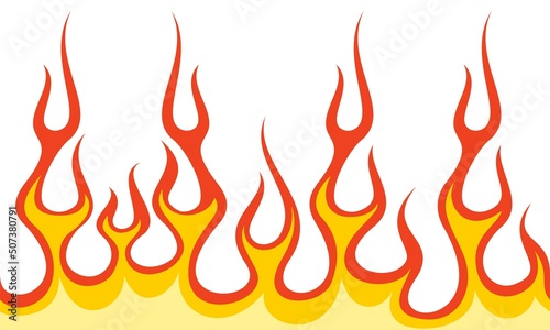 Red lights, old school flame elements for endless borders