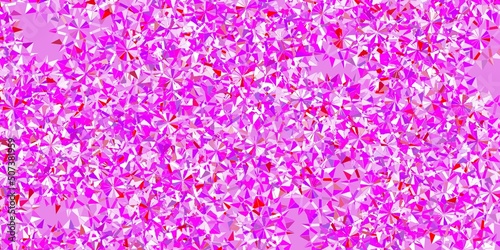 Light pink, red vector texture with bright snowflakes.