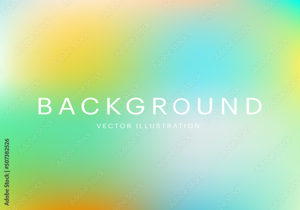 Abstract green blurred gradient mesh background. Graphic color, modern banner, nature backdrop. Vector illustration.