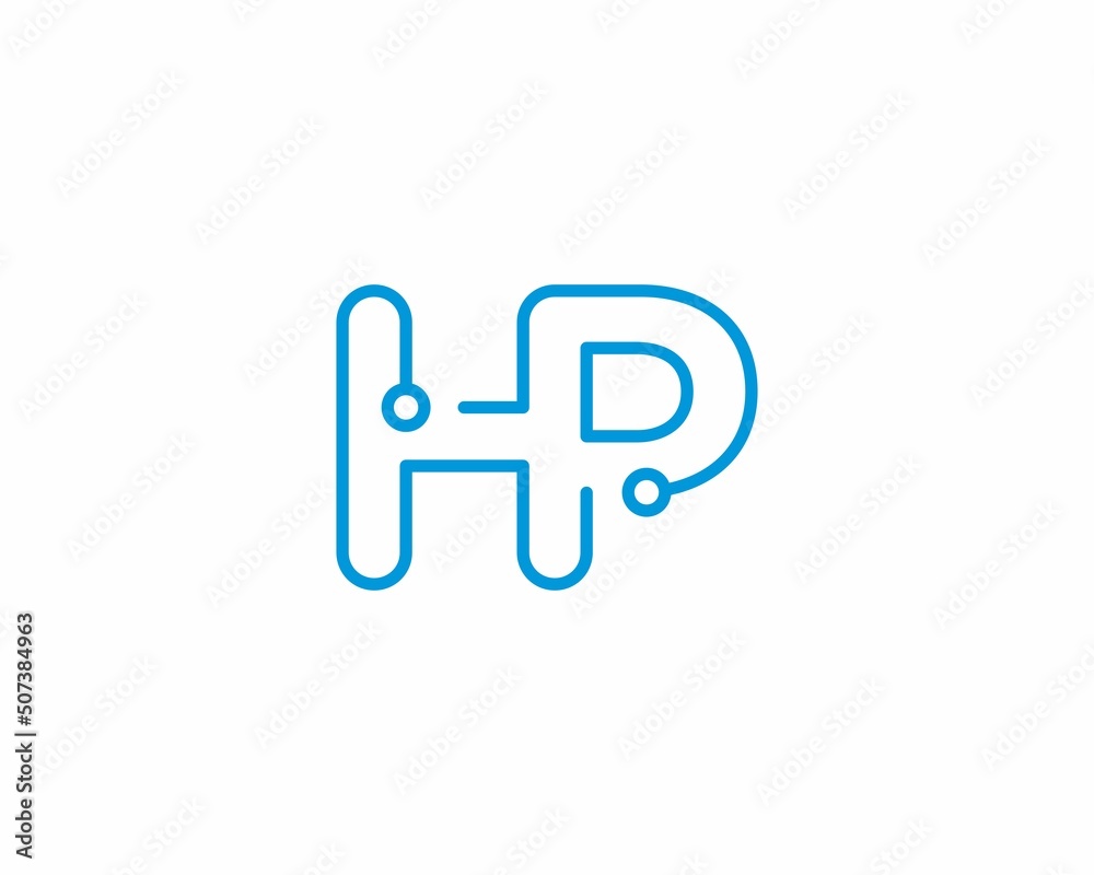 Abstract Letters HP Logo Design Template 001 Abstract Letters HP Logo Design Template 001