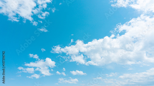 Fototapeta Naklejka Na Ścianę i Meble -  夏の空と雲の背景素材