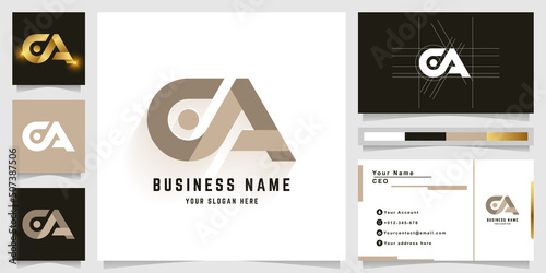 Letter CA or OA monogram logo