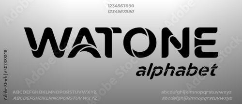 Watone, modern creative alphabet with urban style template