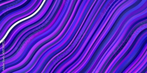 Dark Purple, Pink vector background with wry lines.