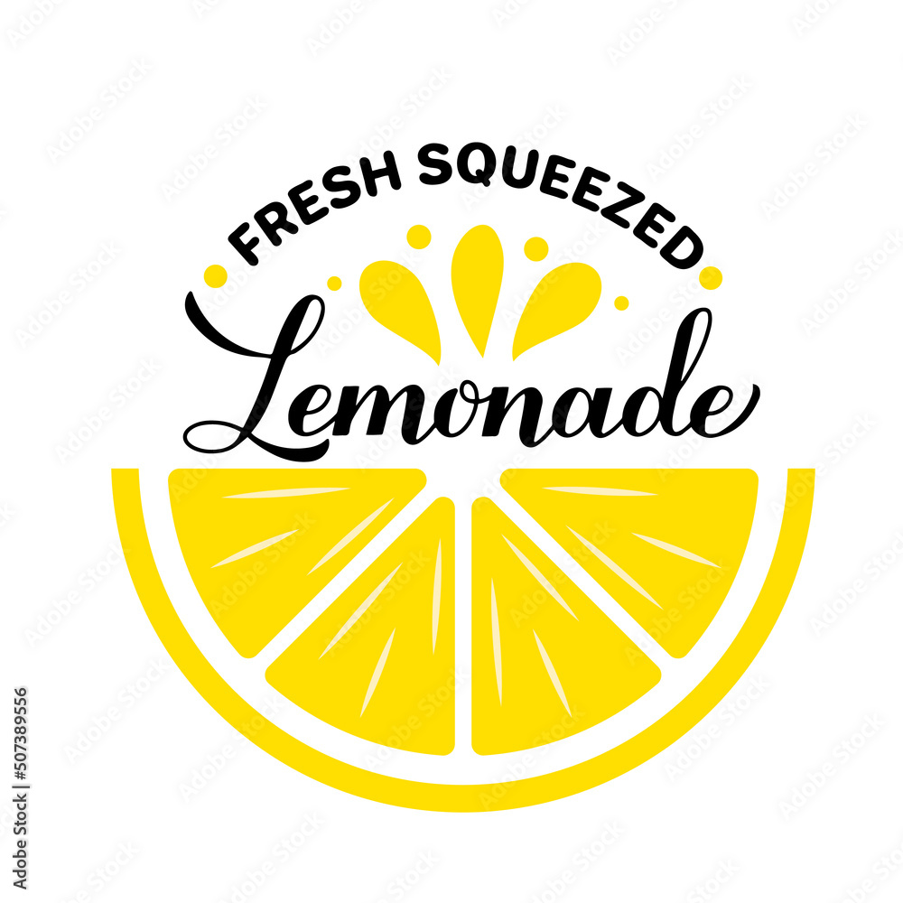 Lemonade round sign. Vector template for typography poster, banner,label, logo design, etc
