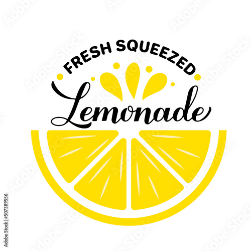 Obraz na płótnie Lemonade round sign. Vector template for typography poster, banner,label, logo design, etc w salonie