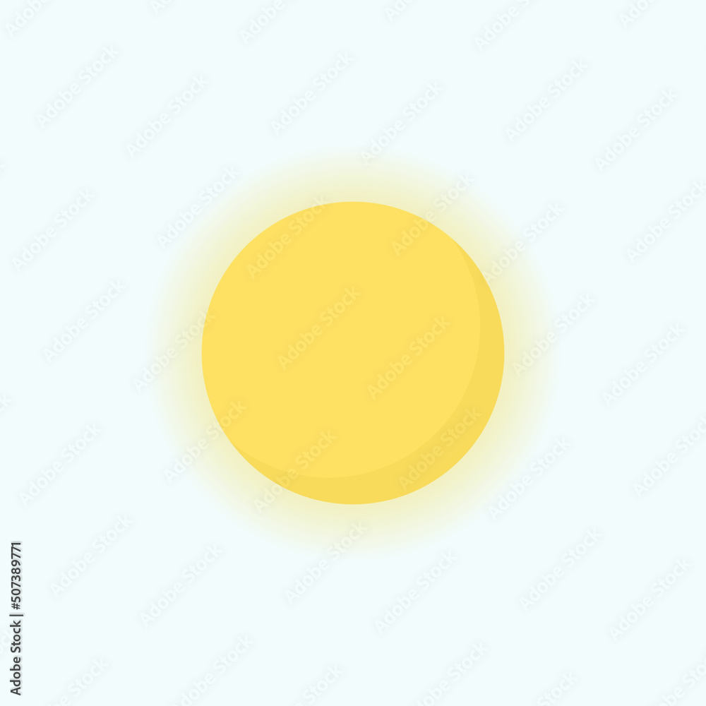 Bright sun icon symbol vector in flat style