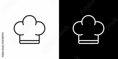 chef hat icon vector in line style