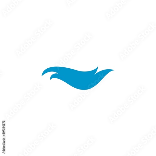 Water Wave with natural icon Logo. vector Icon illustration © indra23_anu