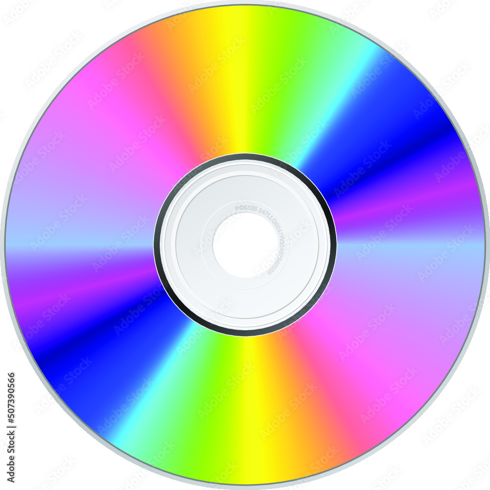 Realistic CD-disk on white background. Realistic CD-disk on white background.