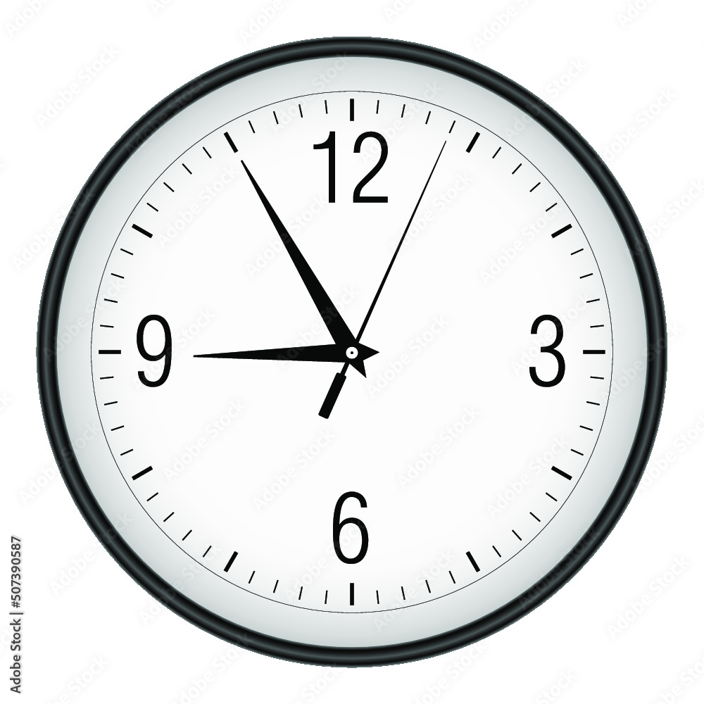 Wall clock on white background. Wall clock on white background.