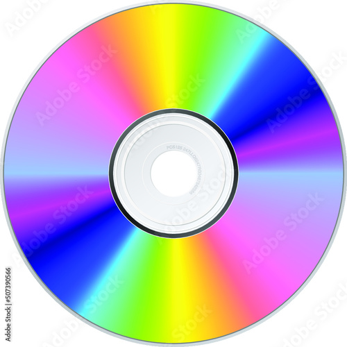 Realistic CD-disk on white background. 