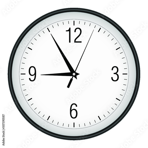 Wall clock on white background.