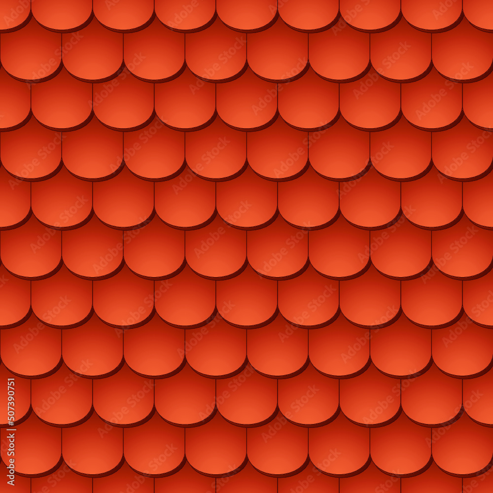 Seamless terracota roof tile - pattern for continuous replicate. Seamless terracota roof tile - pattern for continuous replicate.