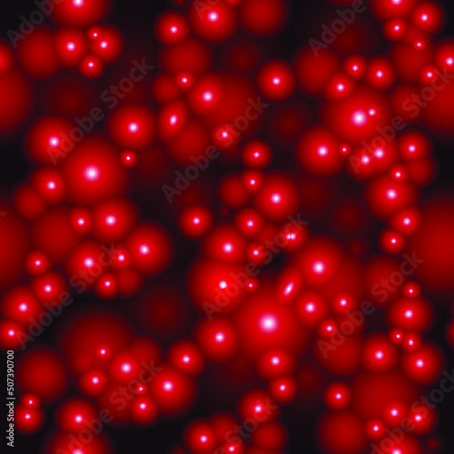 Red seamless molecules pattern for continuous replicate. 