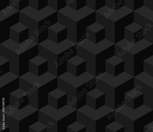 Seamless cubes background - vector pattern for continuous replicate.