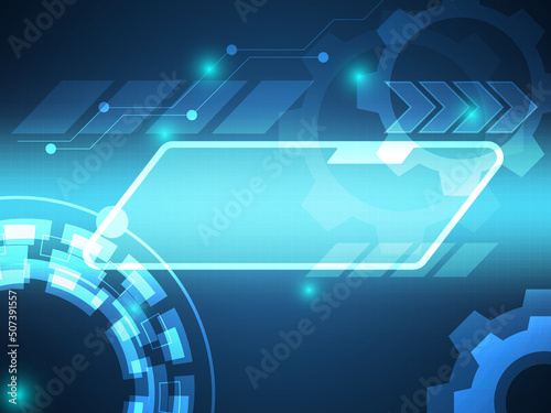 abstract blue futuristic cyber technology