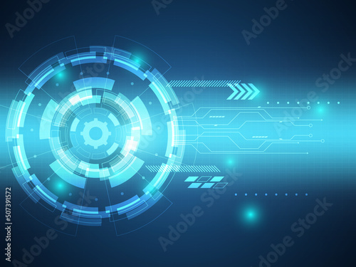 abstract blue futuristic cyber technology