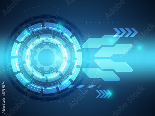 abstract blue futuristic cyber technology