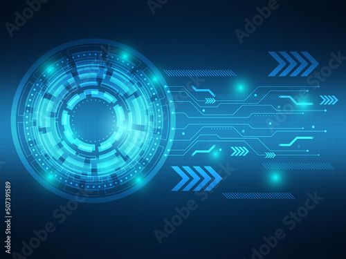 abstract blue futuristic cyber technology background