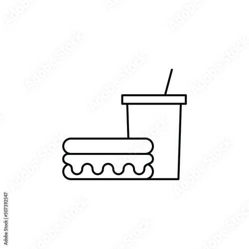 Restaurant, Food, Kitchen Thin Line Icon Vector Illustration Logo Template. Suitable For Many Purposes.