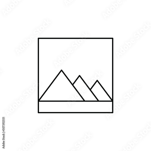 Picture, Gallery, Image Thin Line Icon Vector Illustration Logo Template. Suitable For Many Purposes.