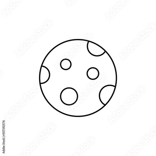 Moon, Night, Moonlight, Midnight Thin Line Icon Vector Illustration Logo Template. Suitable For Many Purposes.