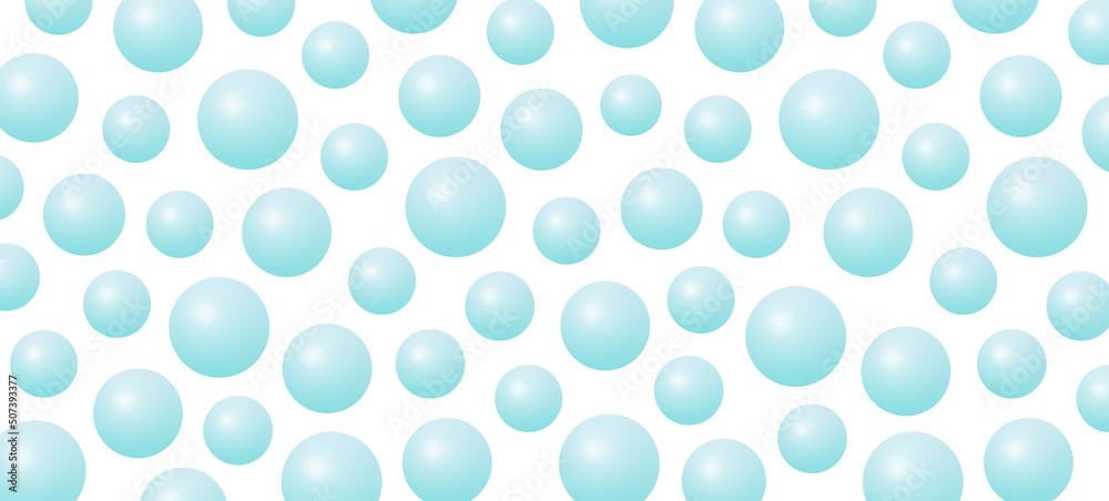 Water bubbles pattern vector illustration banner