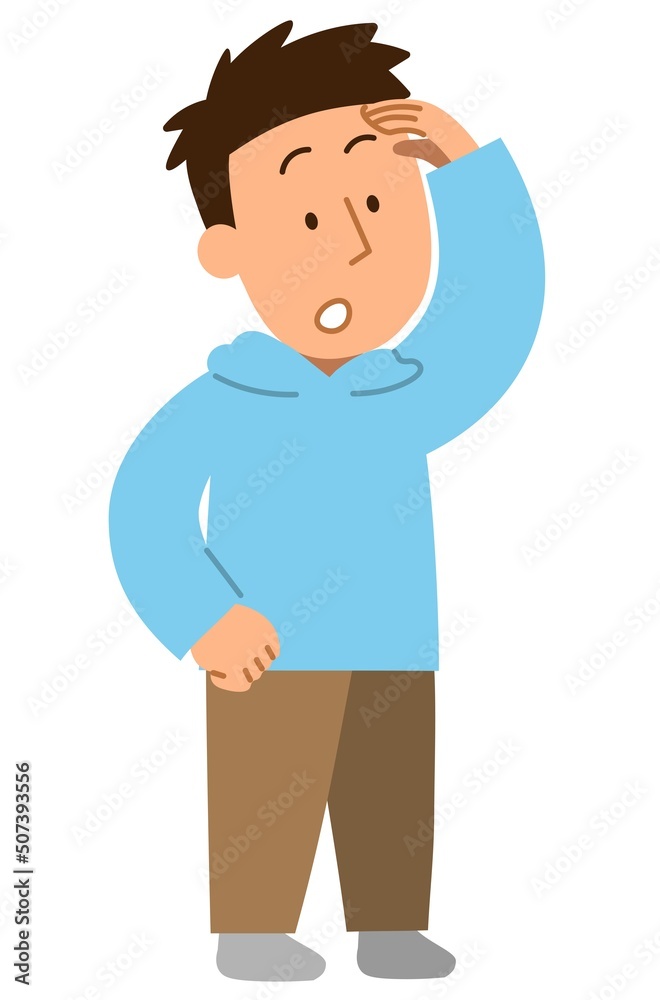 見上げる5・男性1