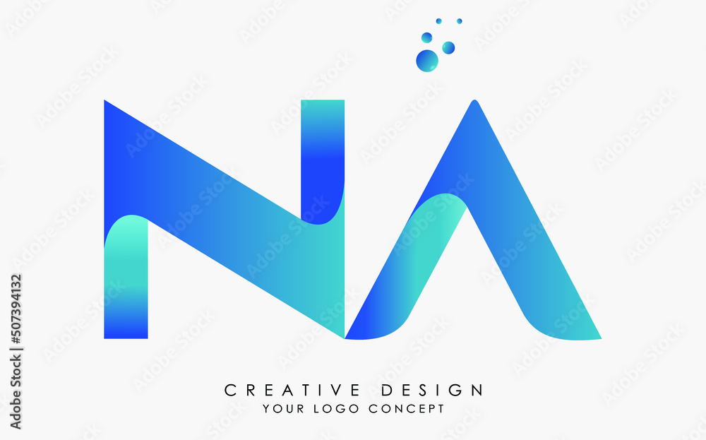 NA letter logo design template vector Stock Vector | Adobe Stock