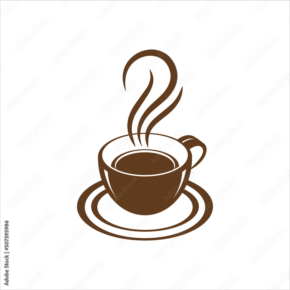 Coffee cup icon. Coffee vector isolated on white background. Coffee cup illustration simple sign Coffee cup icon. Coffee vector isolated on white background. Coffee cup illustration simple sign