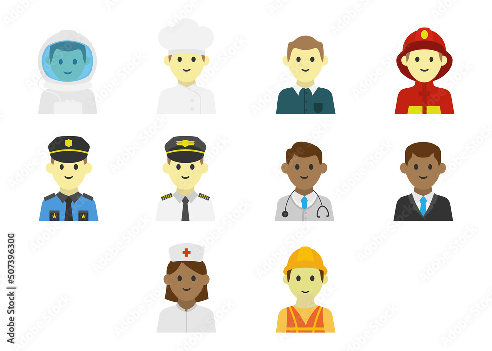 profession icon set design template vector illustration profession icon set design template vector illustration