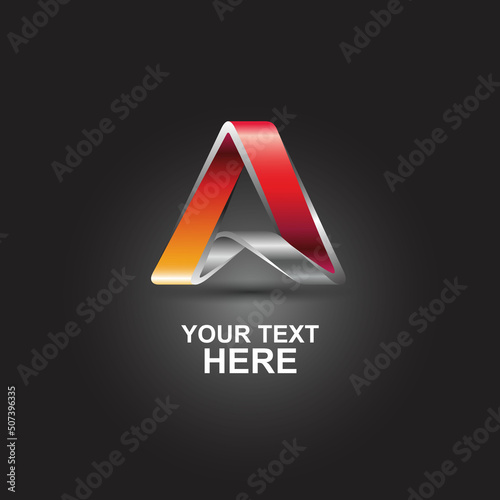 abstract logo forming letter A