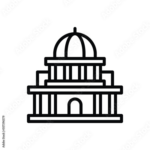 Black line icon for rome