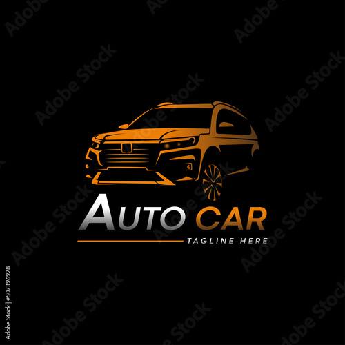 Abstract Lines Car Logo Vector. Vector illustration