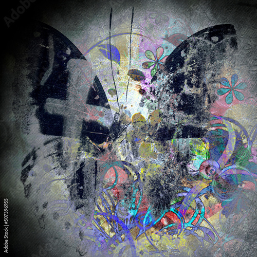 psychedelic Butterfly background texture 