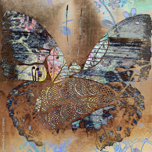Grunge butterfly