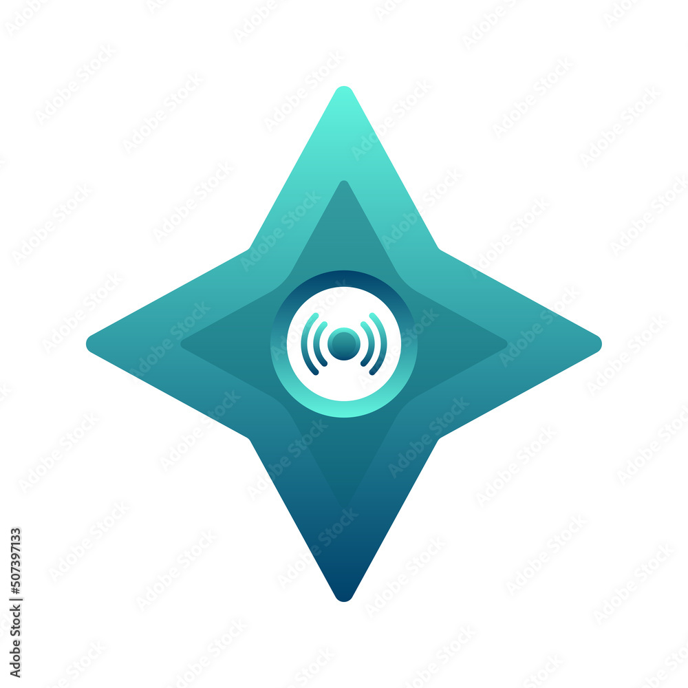 live shuriken logo gradient design template icon live shuriken logo gradient design template icon