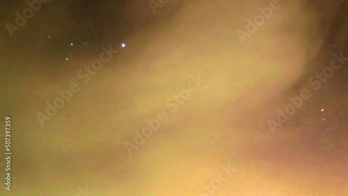 4k night space background TimeLapse of Orion stars light photo