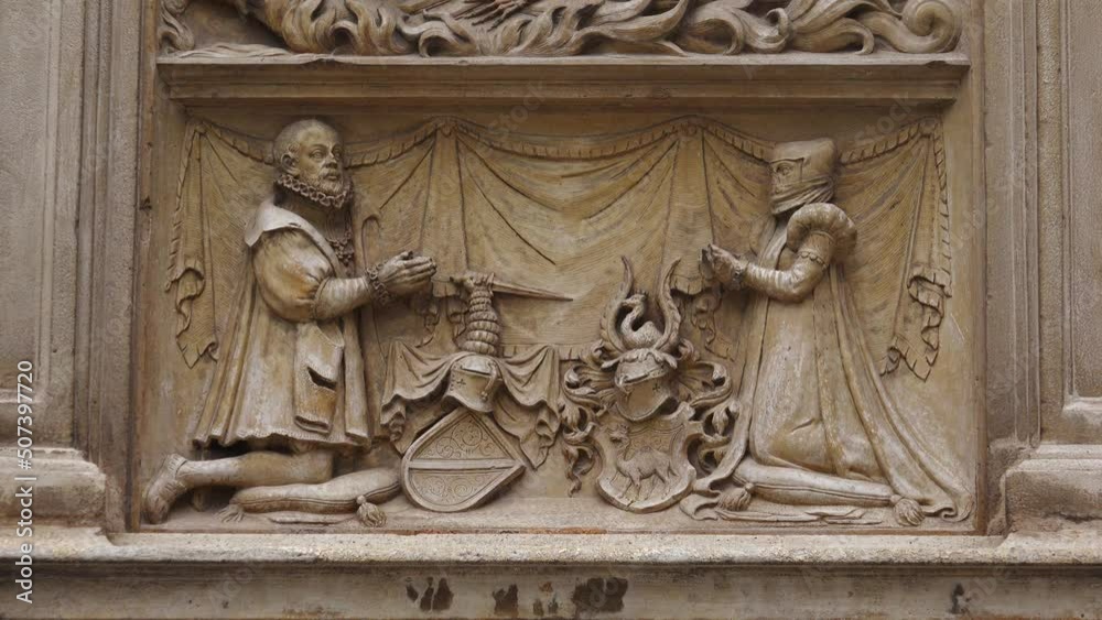 St. Stephen's Cathedral. Architectural fragment, bas-relief. Stephansdom. Vienna, Austria. 4K. St. Stephen's Cathedral. Architectural fragment, bas-relief. Stephansdom. Vienna, Austria. 4K.