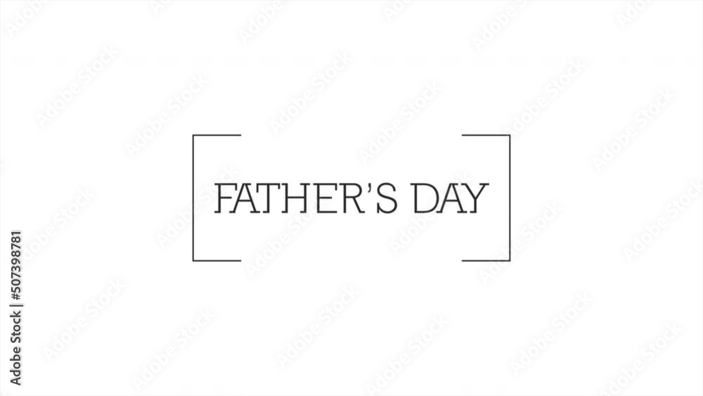 Father Day with lines on white color, motion holidays and promo style background Father Day with lines on white color, motion holidays and promo style background