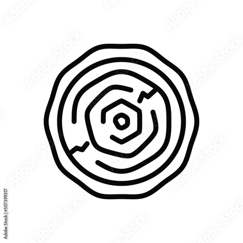 Black line icon for hardwood