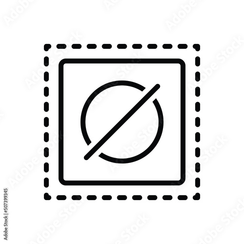 Black line icon for nil nothing