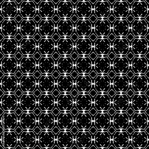 The Black and White Design in Modern Fabric Seamless Pattern