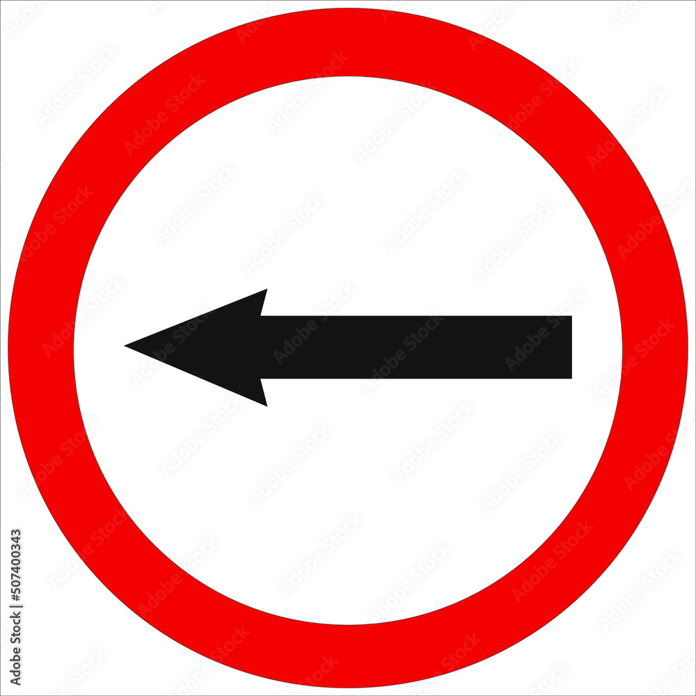 Mandatory crossing opposite arrow. Traffic sign indicating obligatory passage, opposite Mandatory crossing opposite arrow. Traffic sign indicating obligatory passage, opposite