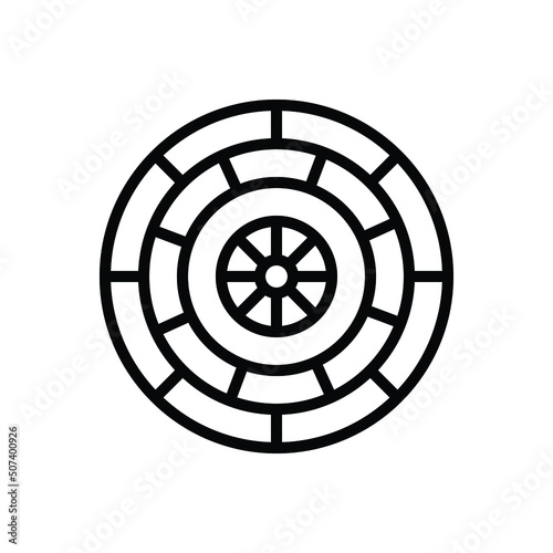 Black line icon for bet chance