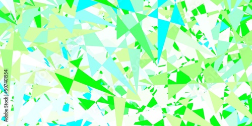 Light green vector background with triangles.