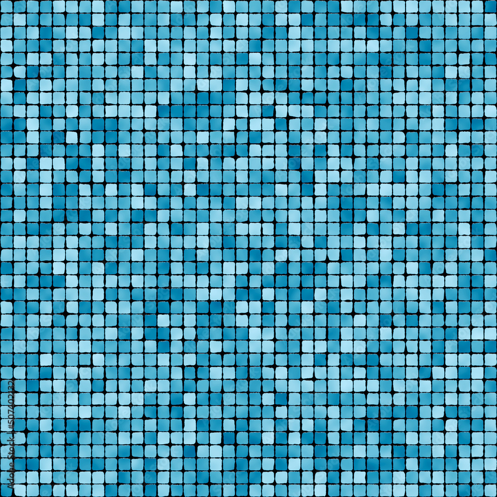 Blue mosaic tile seamless pattern - background for continuous replicate. Blue mosaic tile seamless pattern - background for continuous replicate.